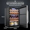 Ivation 33-Bottle Dual Zone Compressor Freestanding Wine Cooler Refrigerator - Stainless Steel IVFWCC331DWSS - alternate 4